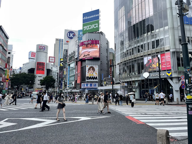 渋谷駅と渋谷スクランブル交差点